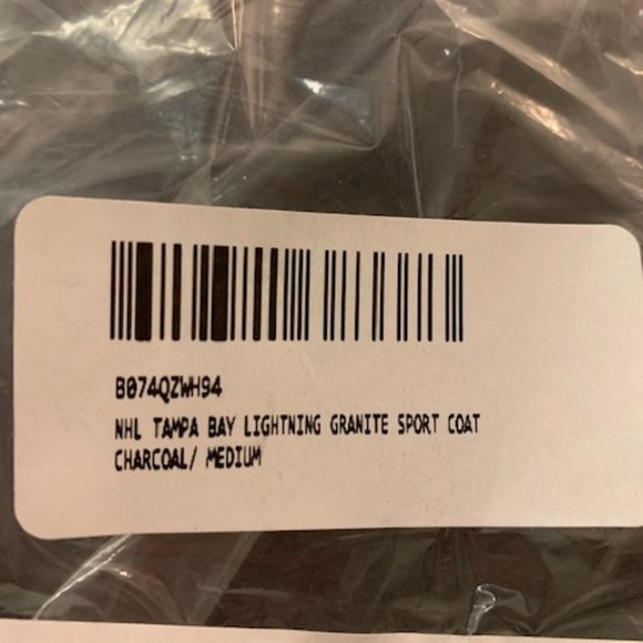 Salute Level Wear Charcoal NHL Tampa Bay Lightning Granite Sport Coat Me… - Picture 3 of 12